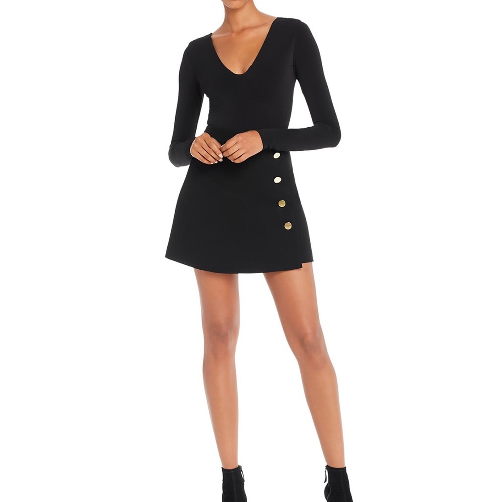 Alice + Olivia V Neck Long Sleeve Bodysuit